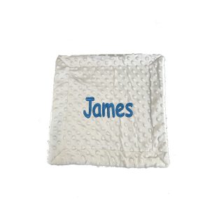 Grey Dot Sherpa Comforter Name Only Blue